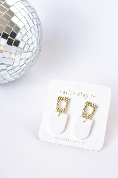 Grace Dangles | Gold & White