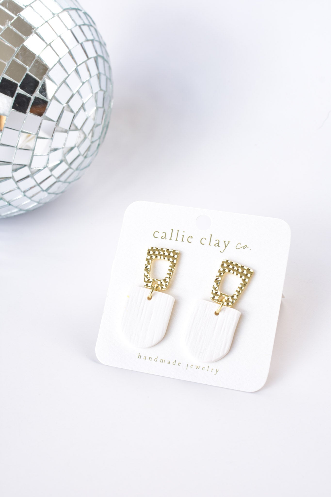 Grace Dangles | Gold & White