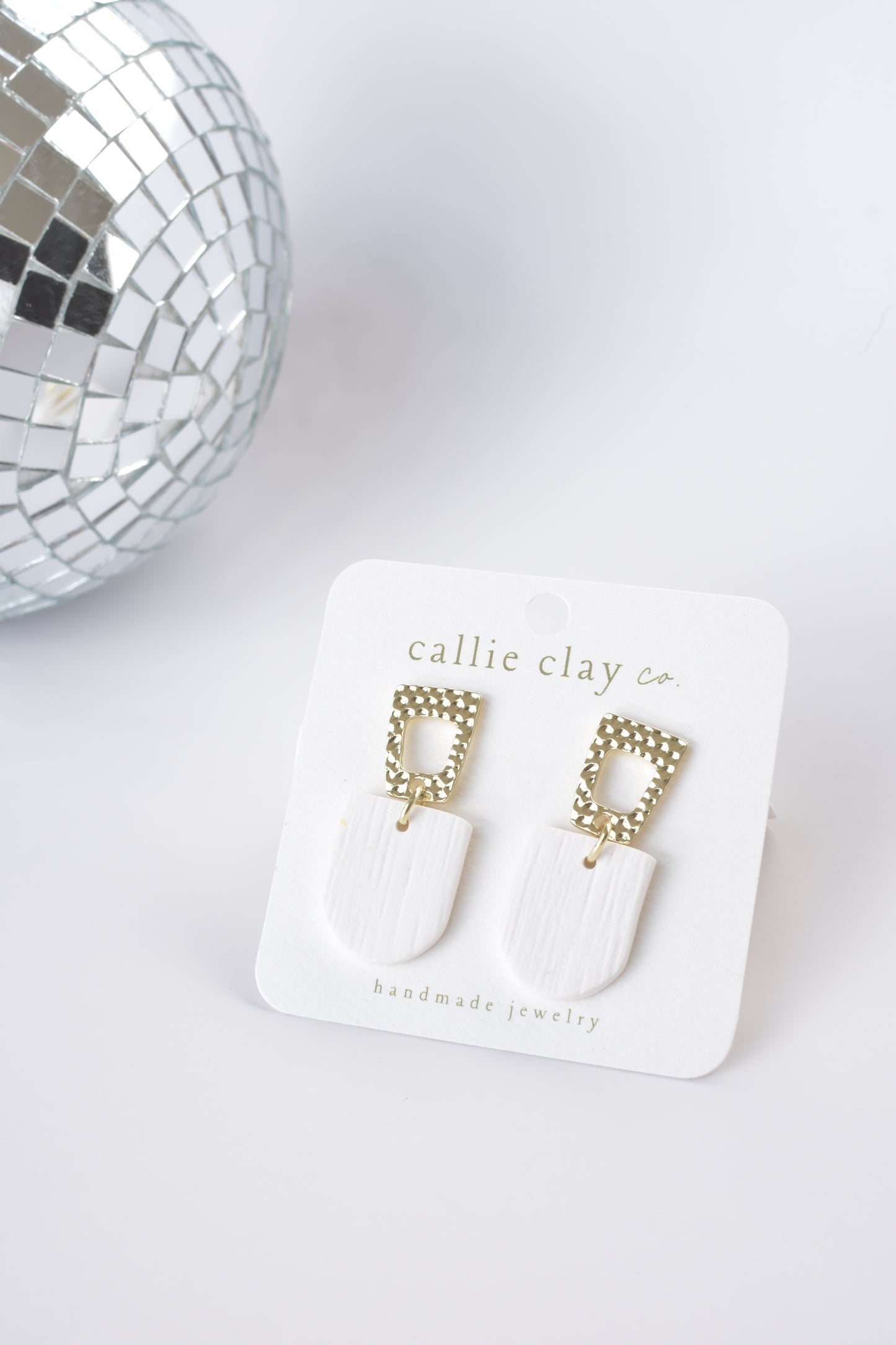 Grace Dangles | Gold & White