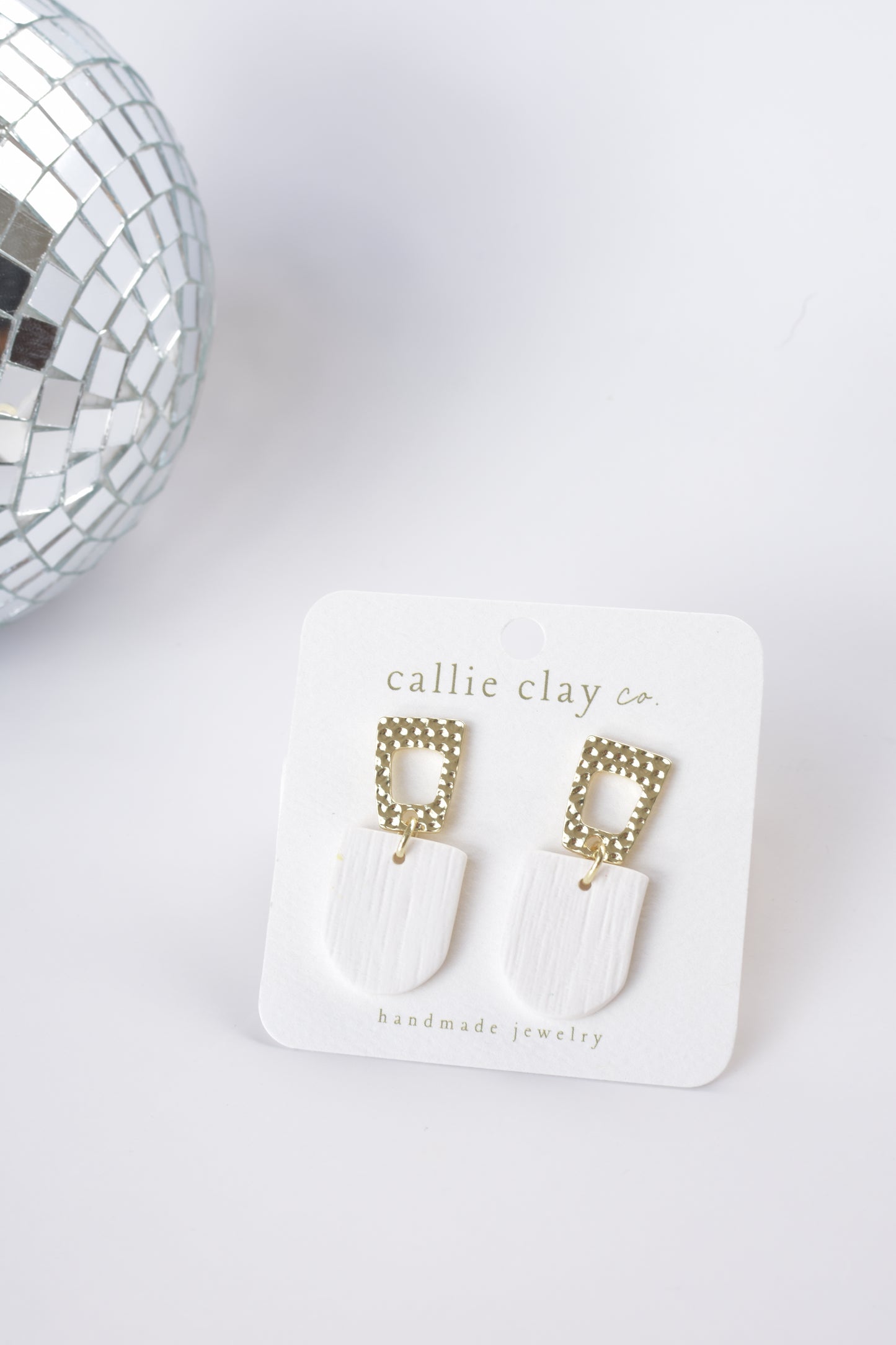 Grace Dangles | Gold & White