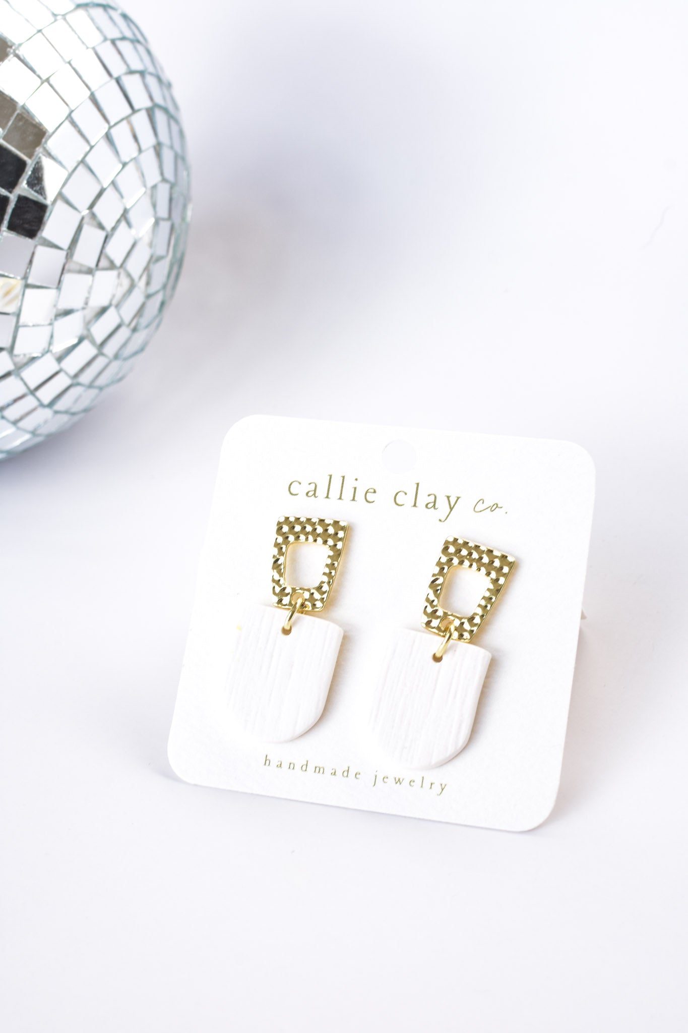 Grace Dangles | Gold & White