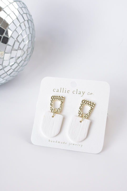 Grace Dangles | Gold & White