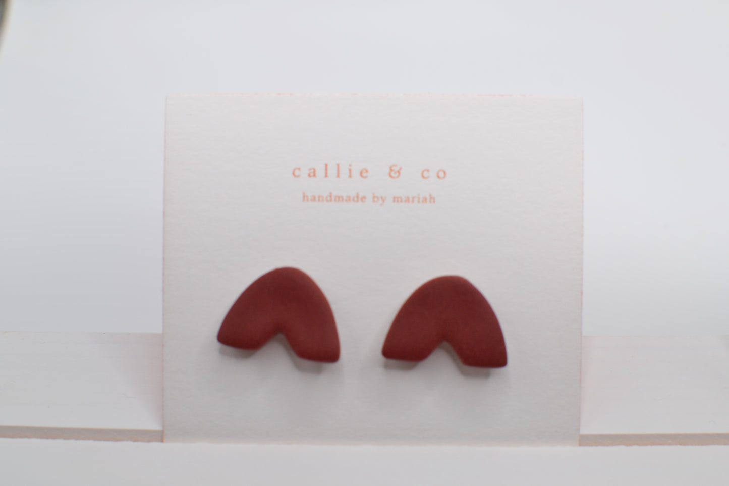 Modern Minimalist Studs | venetian red