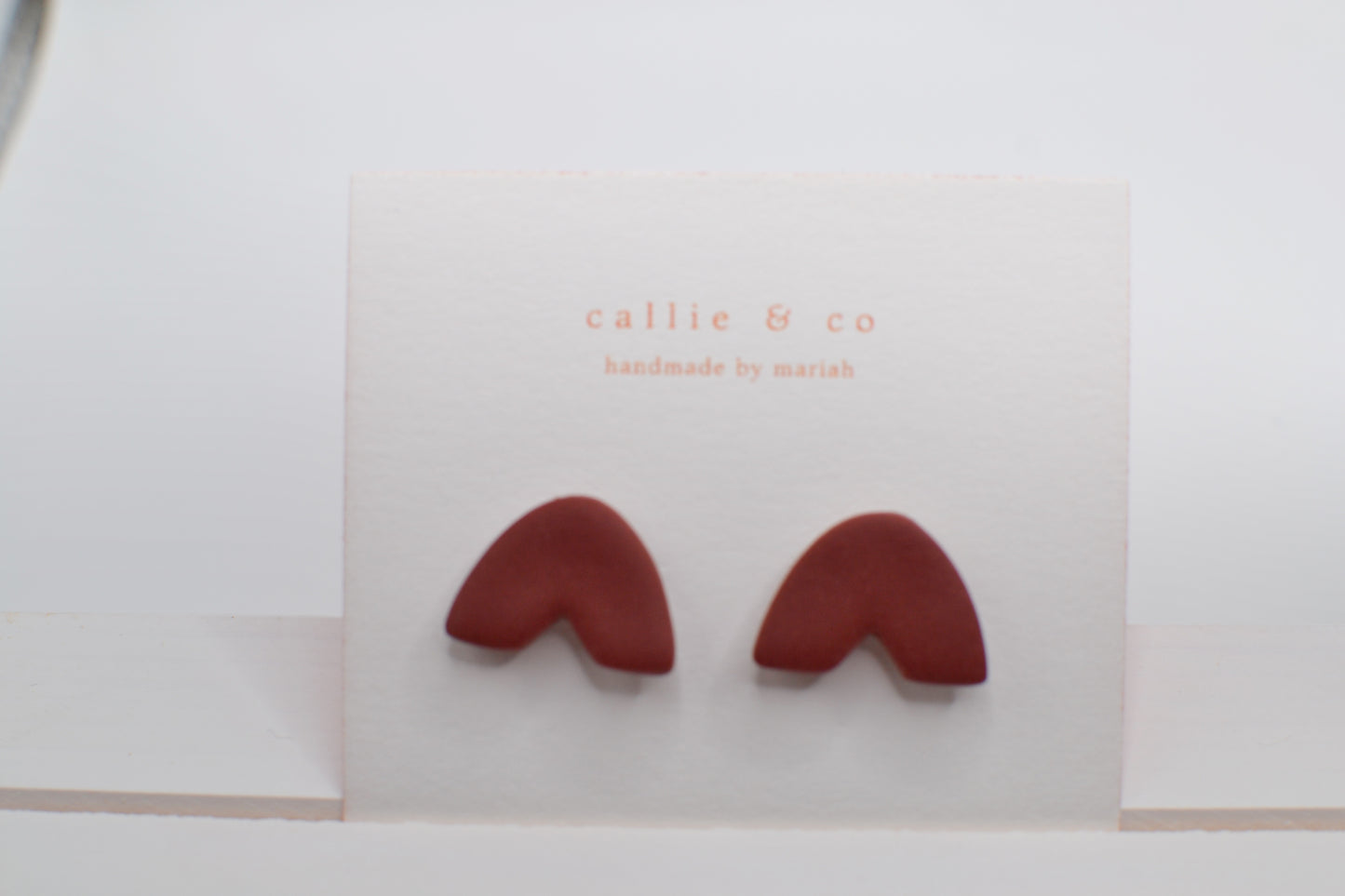 Modern Minimalist Studs | venetian red