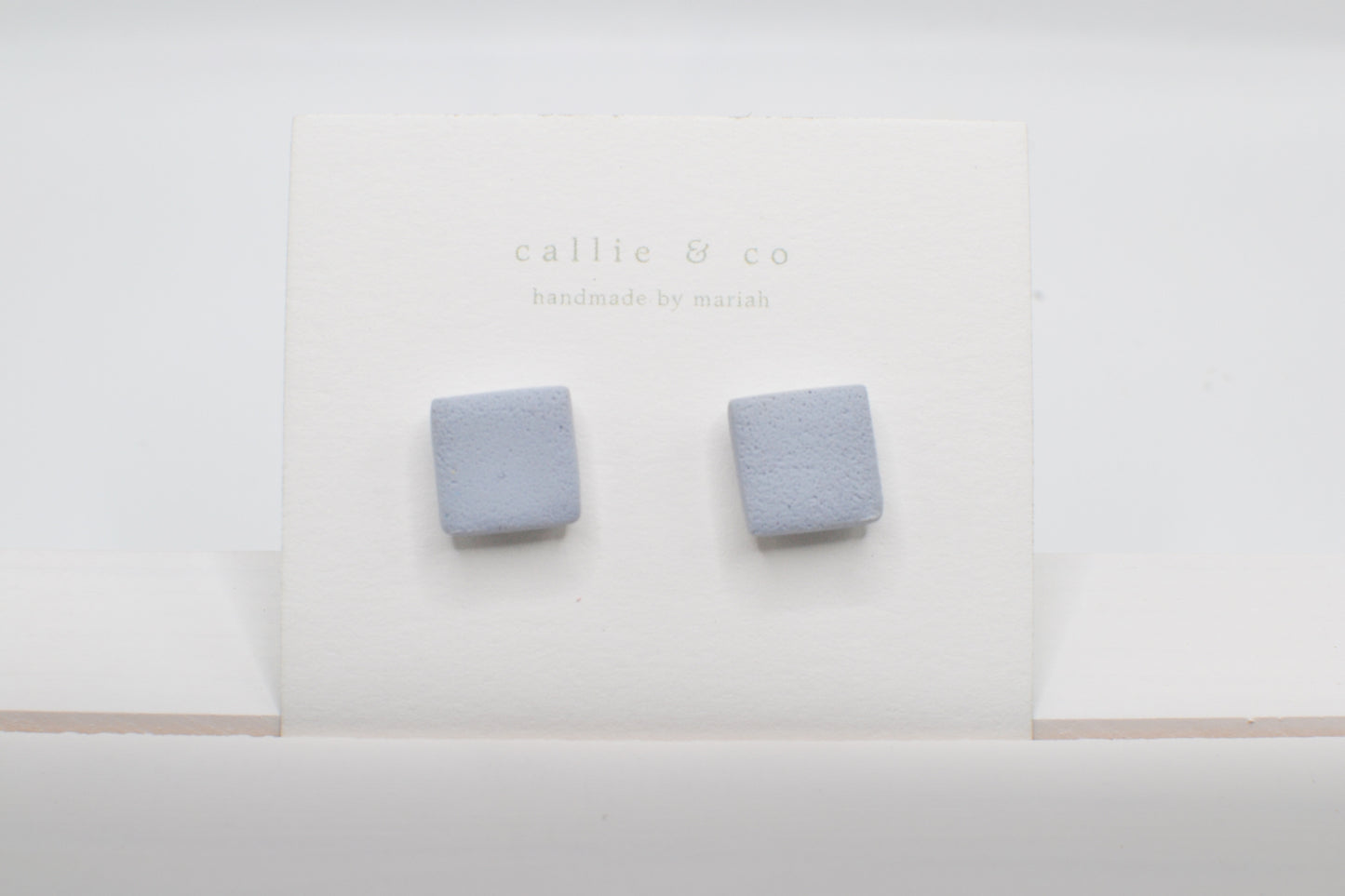 Modern Minimalist Studs| textured little boy blue