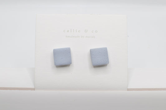 Modern Minimalist Studs| textured little boy blue