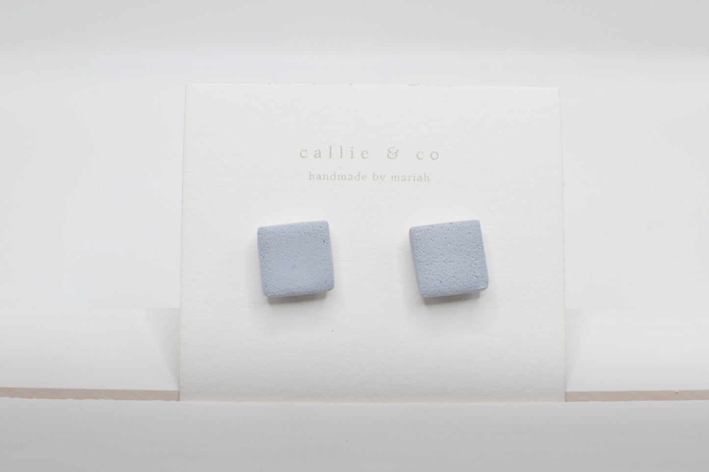 Modern Minimalist Studs| textured little boy blue