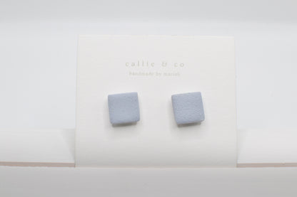 Modern Minimalist Studs| textured little boy blue