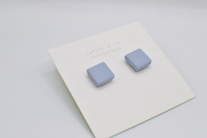 Modern Minimalist Studs| textured little boy blue