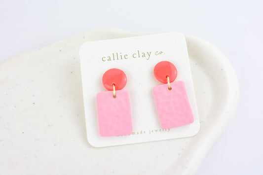 Soleil Dangles | Cherry Red & Pink