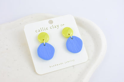 Soleil Dangles | Cobalt Blue & Green Chartreuse