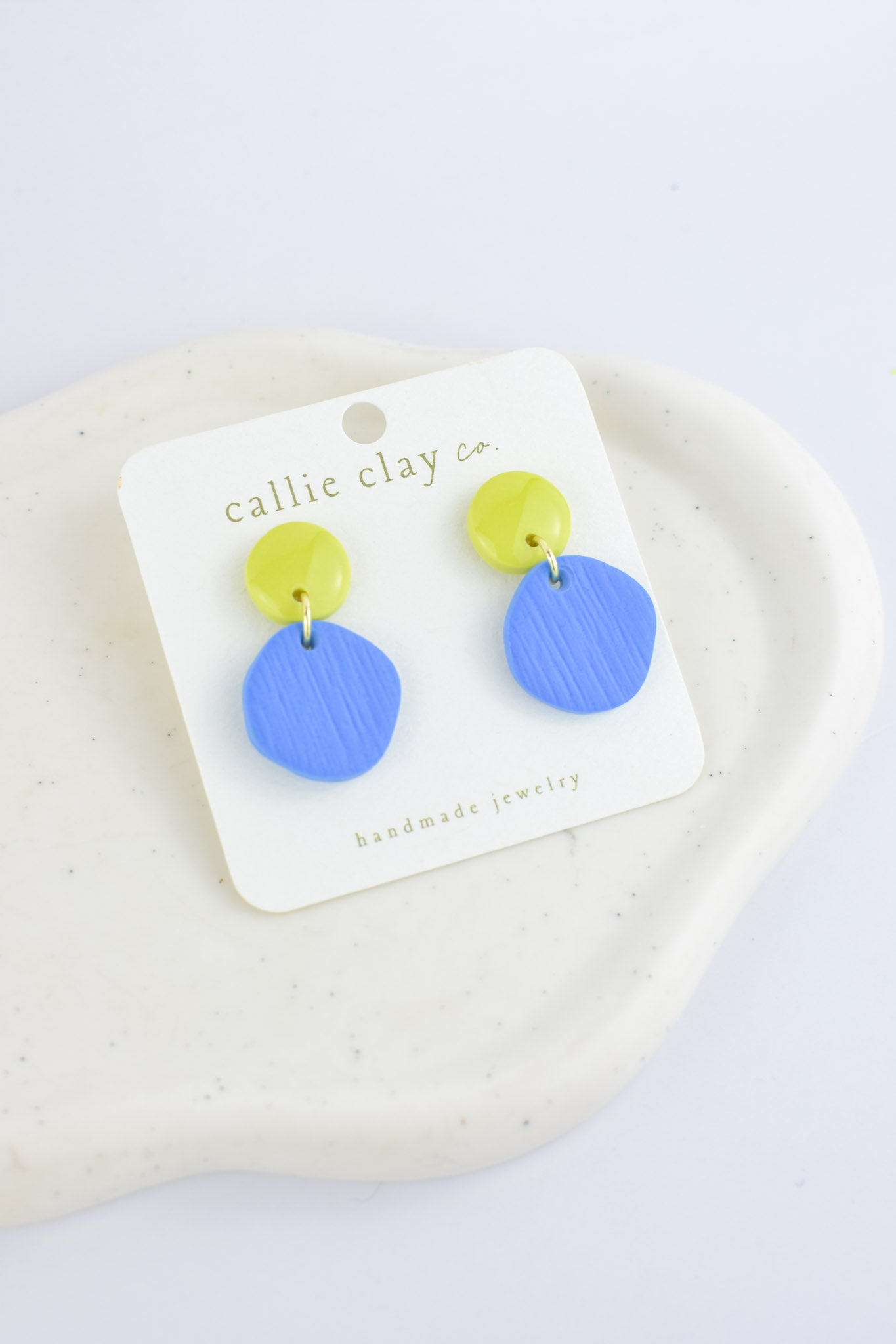 Soleil Dangles | Cobalt Blue & Green Chartreuse