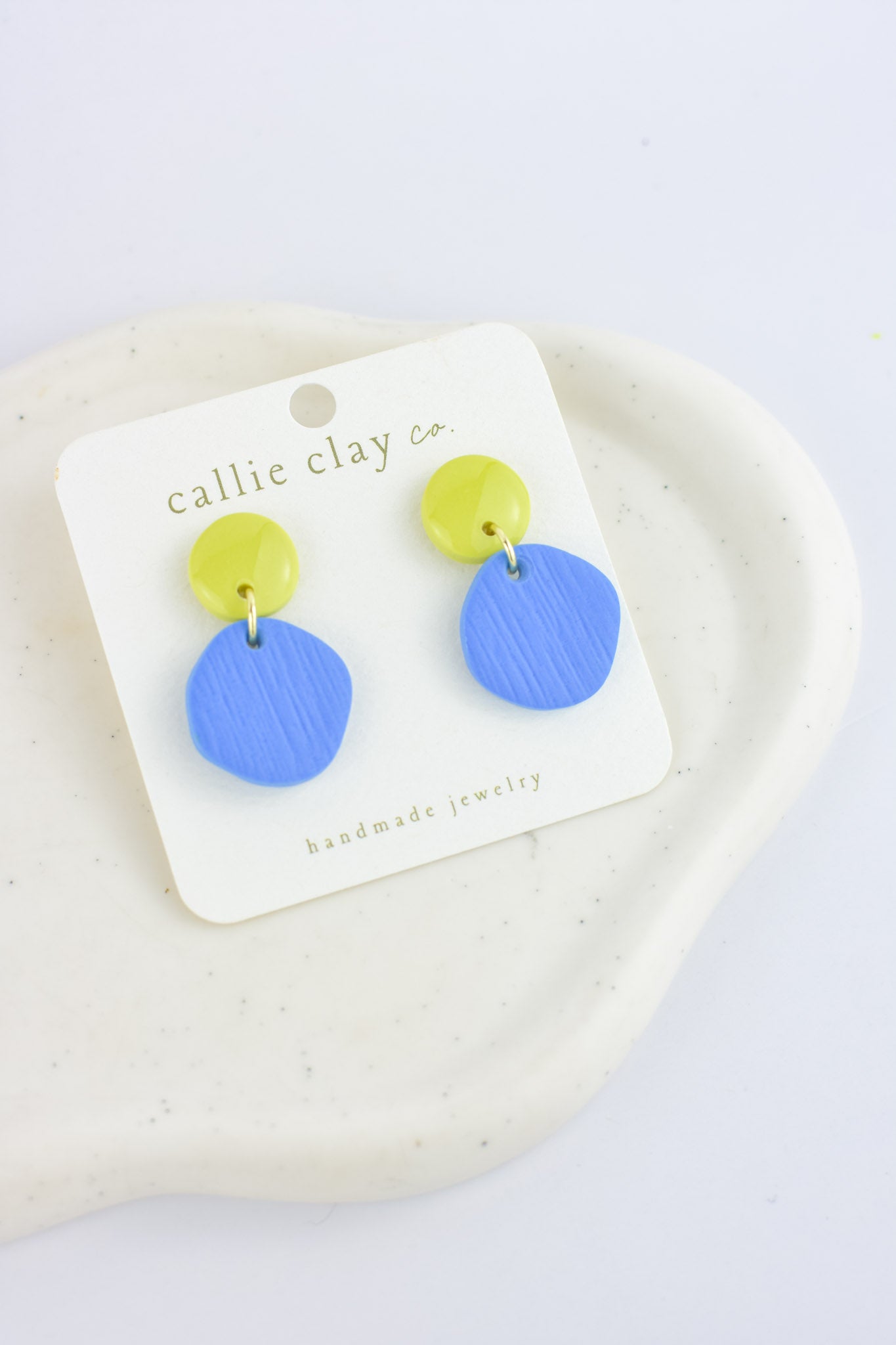 Soleil Dangles | Cobalt Blue & Green Chartreuse