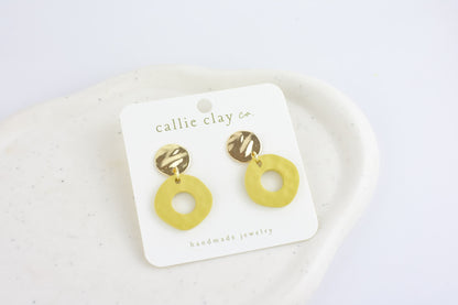 Soleil Dangles | Gold & Lime Green