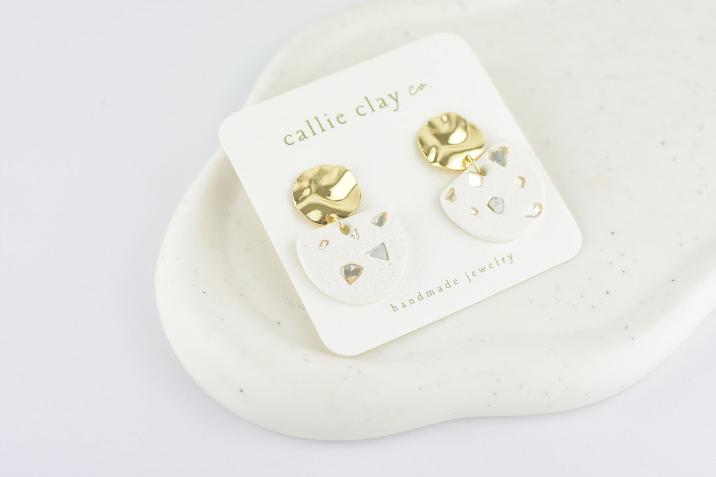 Grace Dangles | Gold, White, and Stones