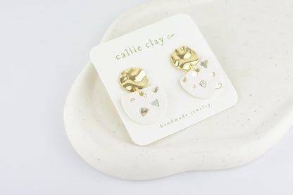 Grace Dangles | Gold, White, and Stones