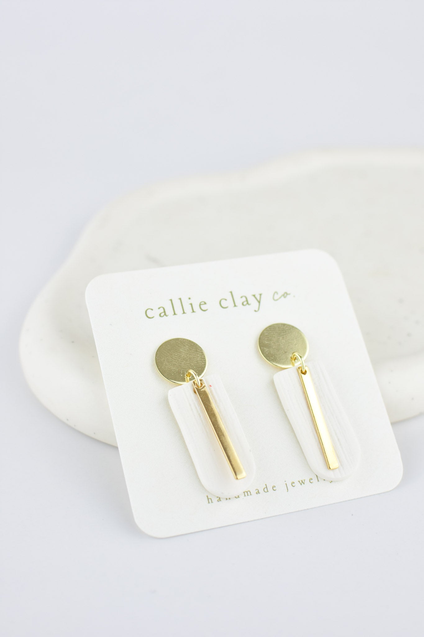 Grace Dangles | White & Gold Droplets