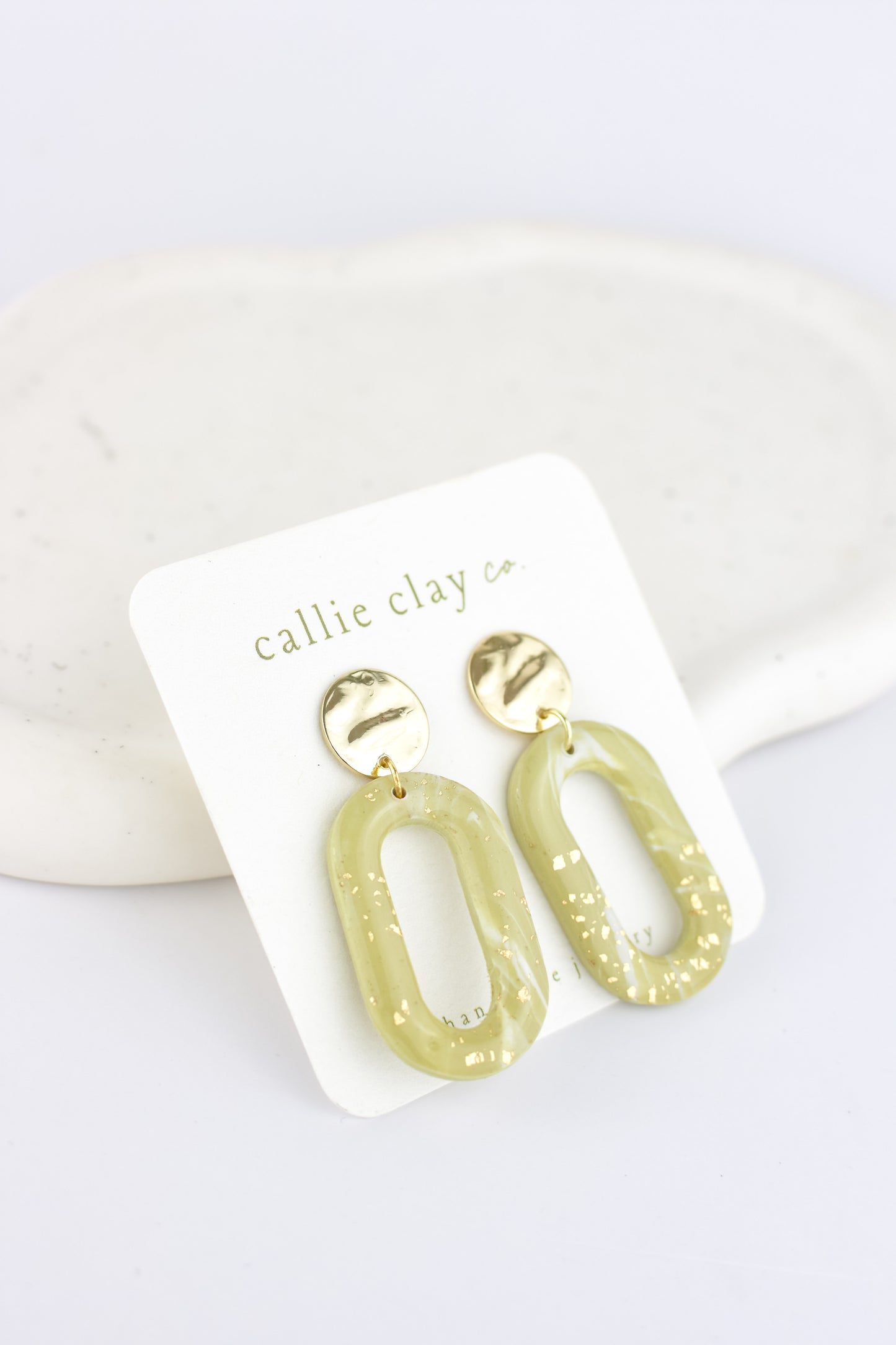 Grace Dangles | Gold & Green Donuts