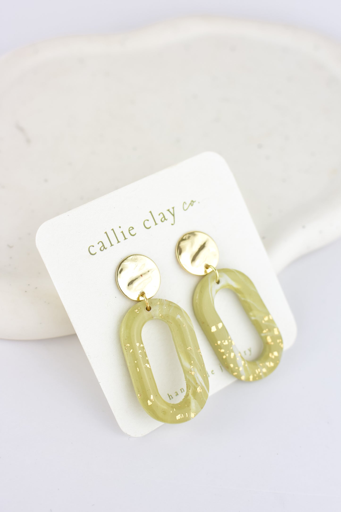 Grace Dangles | Gold & Green Donuts