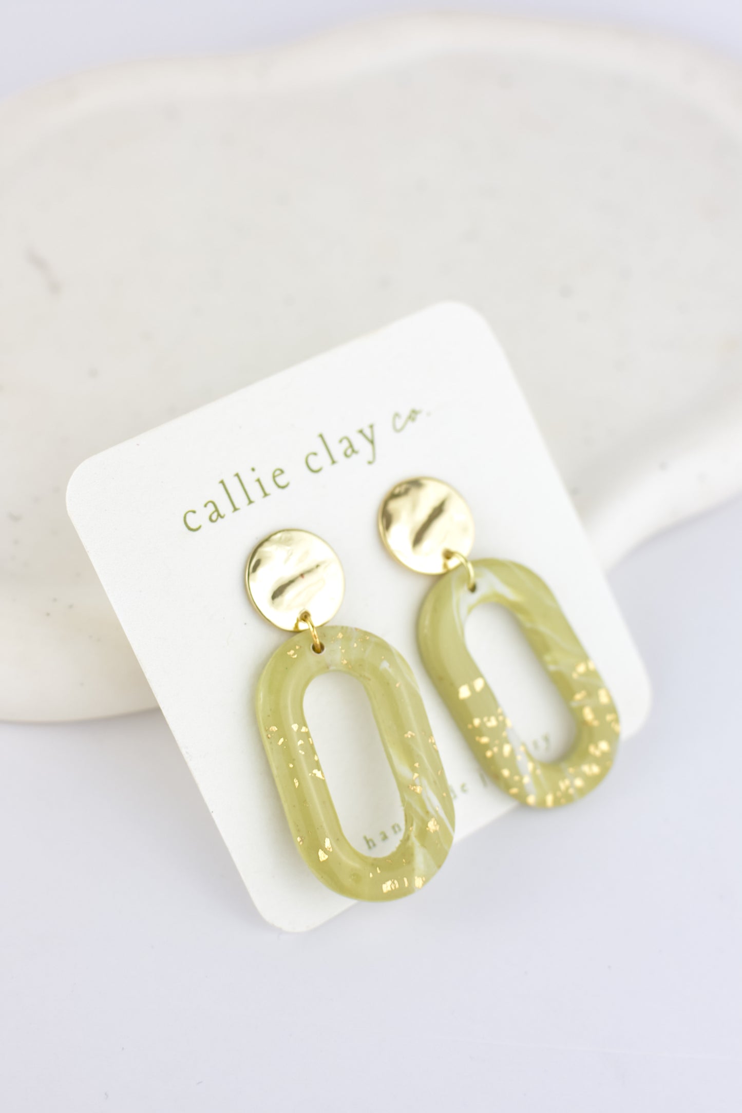 Grace Dangles | Gold & Green Donuts