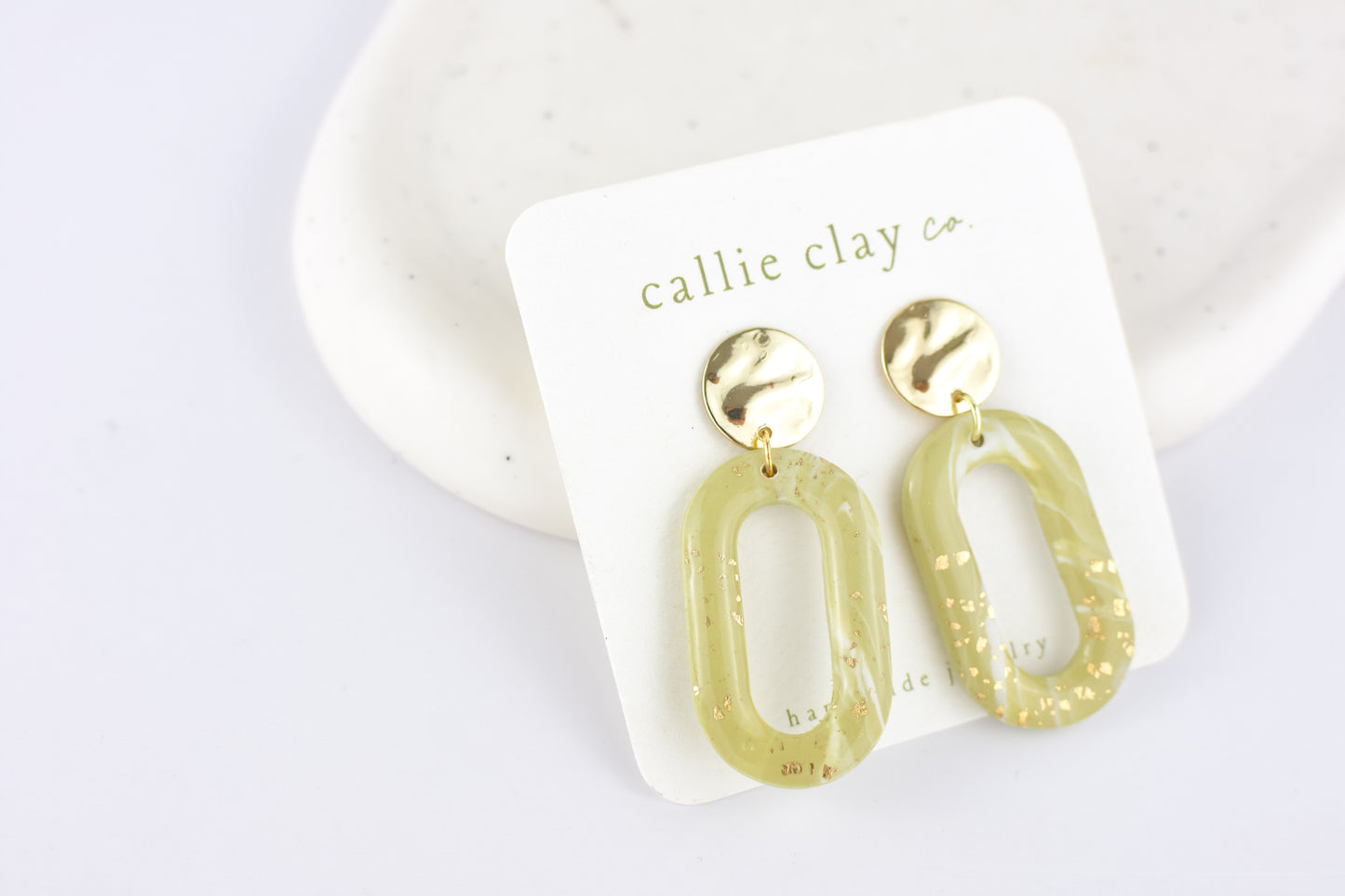 Grace Dangles | Gold & Green Donuts