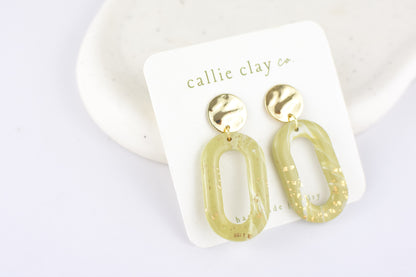 Grace Dangles | Gold & Green Donuts