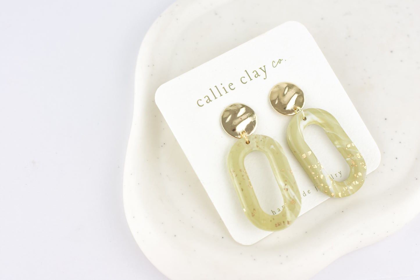 Grace Dangles | Gold & Green Donuts