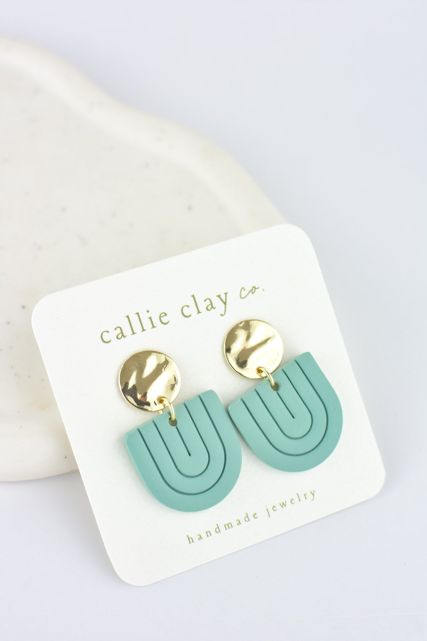 Grace Dangles | Gold & Aqua