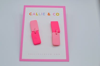 Color Contrast Dangles | Pink