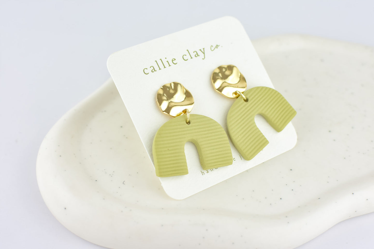 Soleil Dangles | Green & Gold Arches