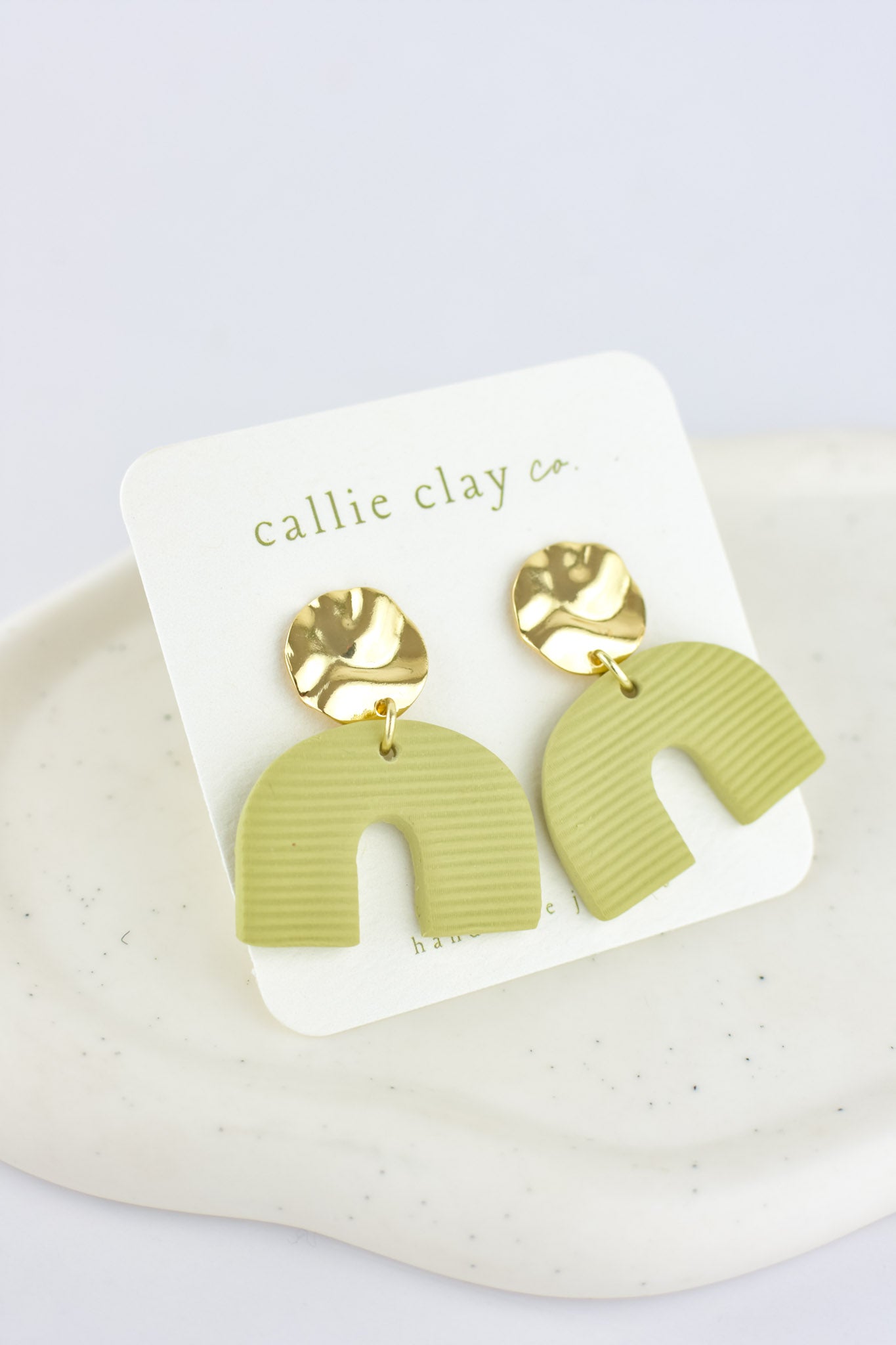 Soleil Dangles | Green & Gold Arches