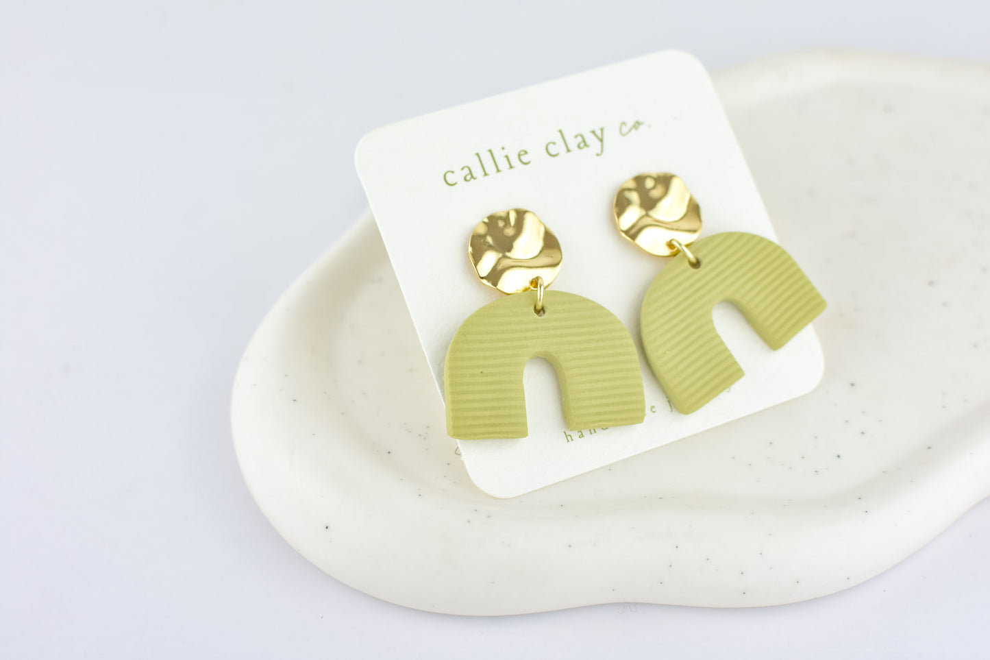 Soleil Dangles | Green & Gold Arches