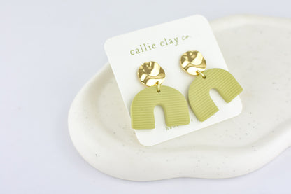 Soleil Dangles | Green & Gold Arches