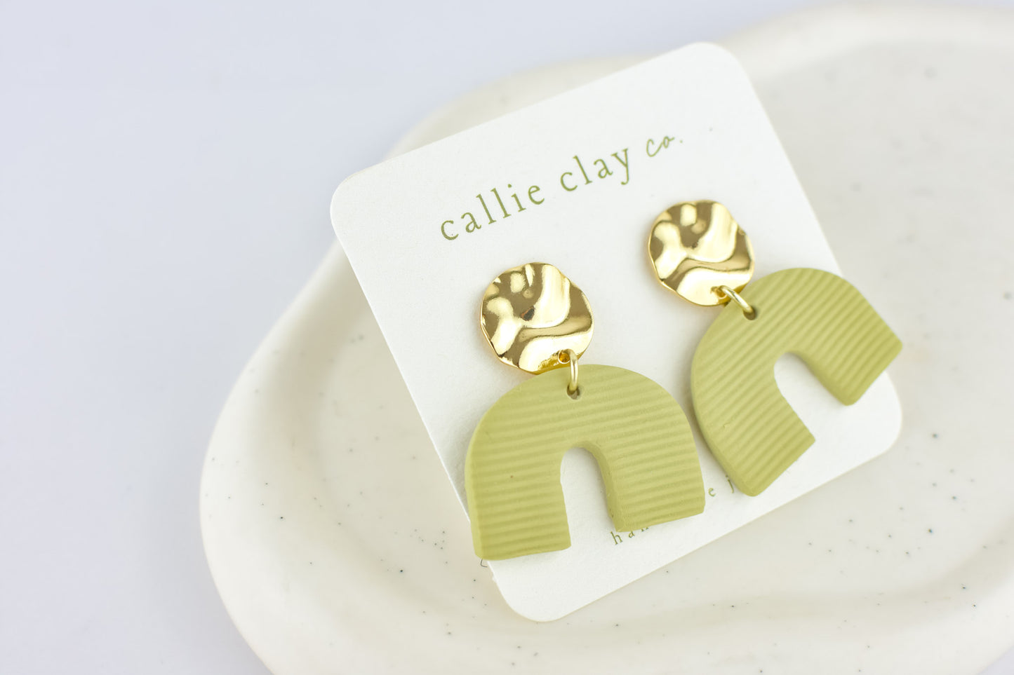 Soleil Dangles | Green & Gold Arches