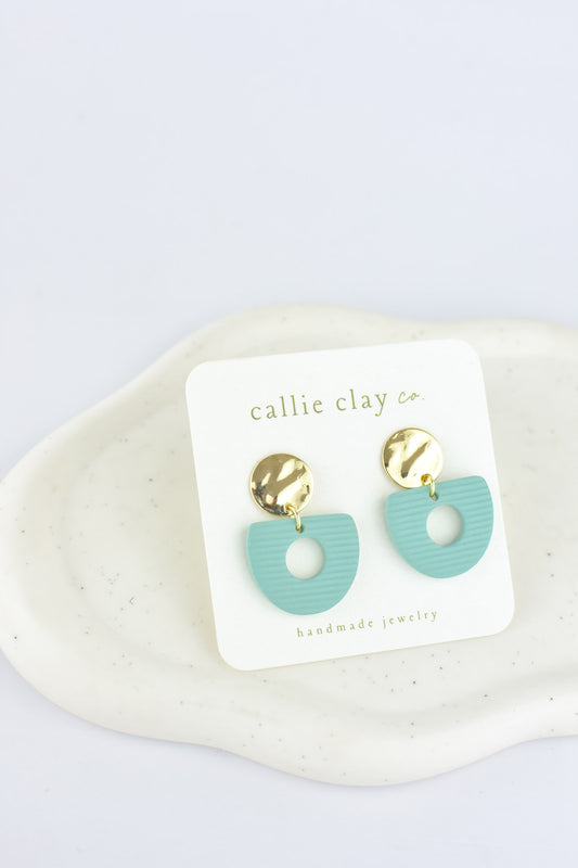 Soleil Dangles | Gold & Teal