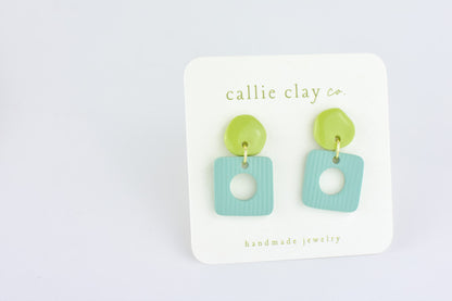 Abstract Blue & Green Dangles