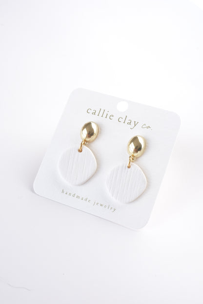 Grace Dangles | Gold & White Droplets