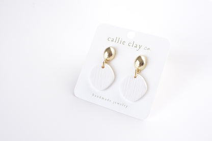 Grace Dangles | Gold & White Droplets