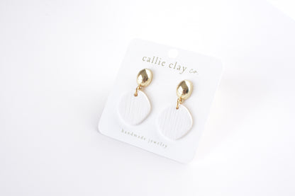 Grace Dangles | Gold & White Droplets