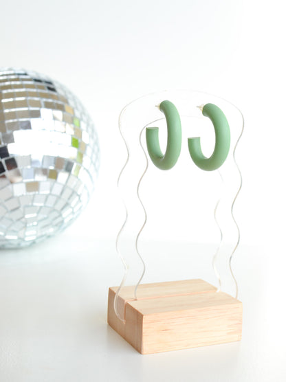 The Medium Hoop | Moss Green