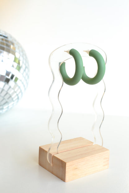 The Medium Hoop | Moss Green