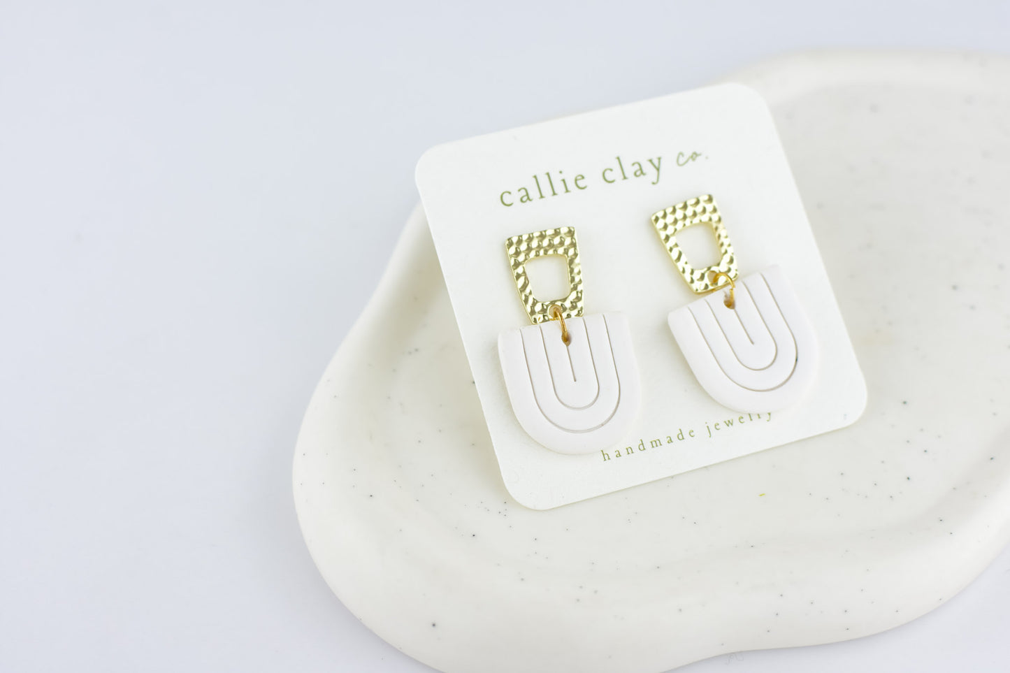 Ailey Dangles | Gold & White
