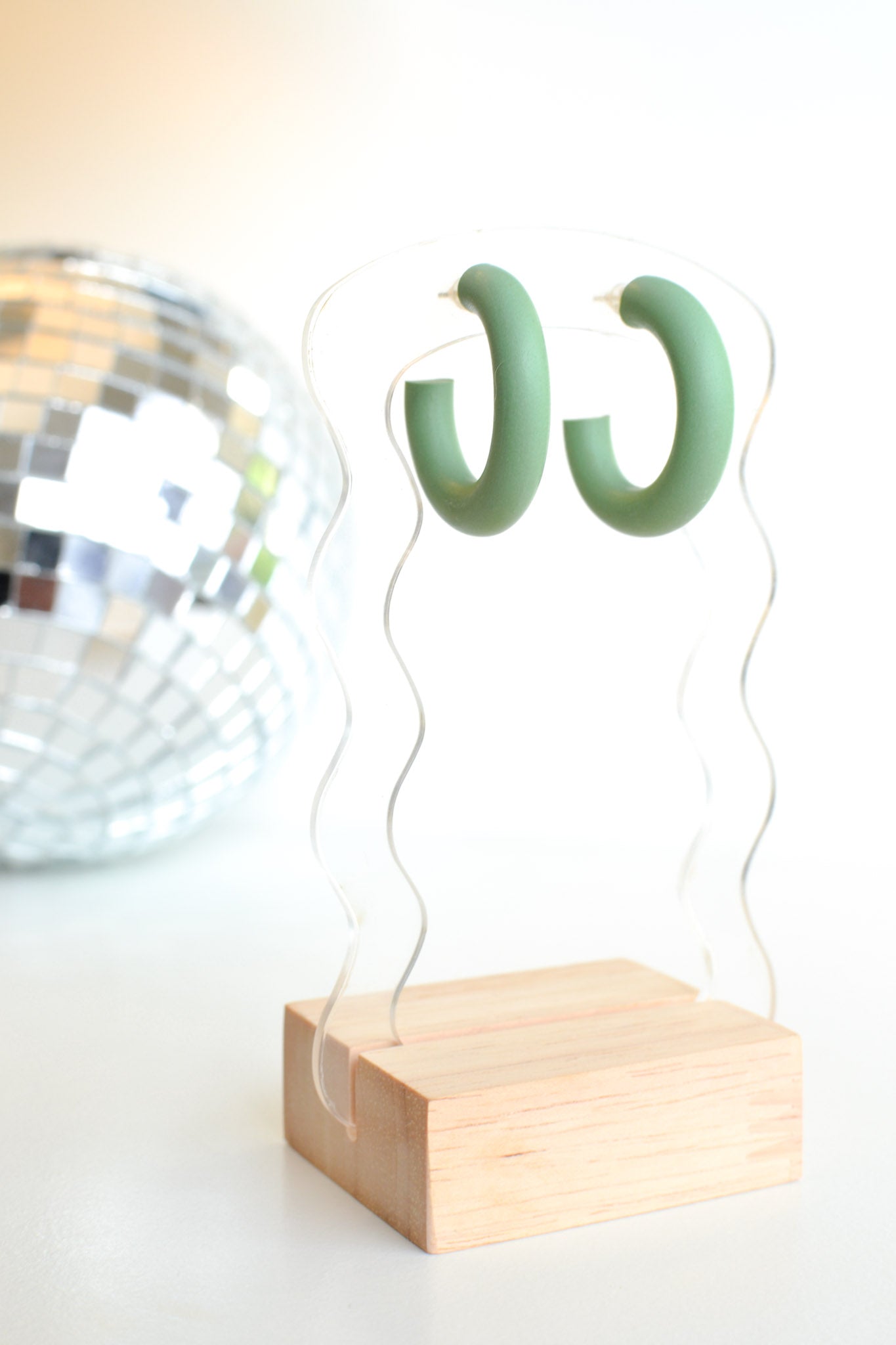 The Medium Hoop | Moss Green