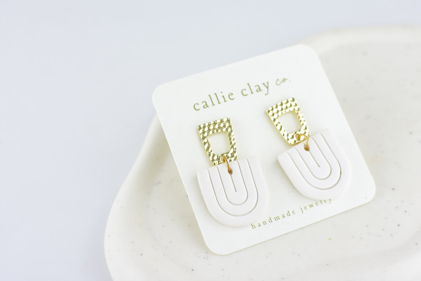Ailey Dangles | Gold & White