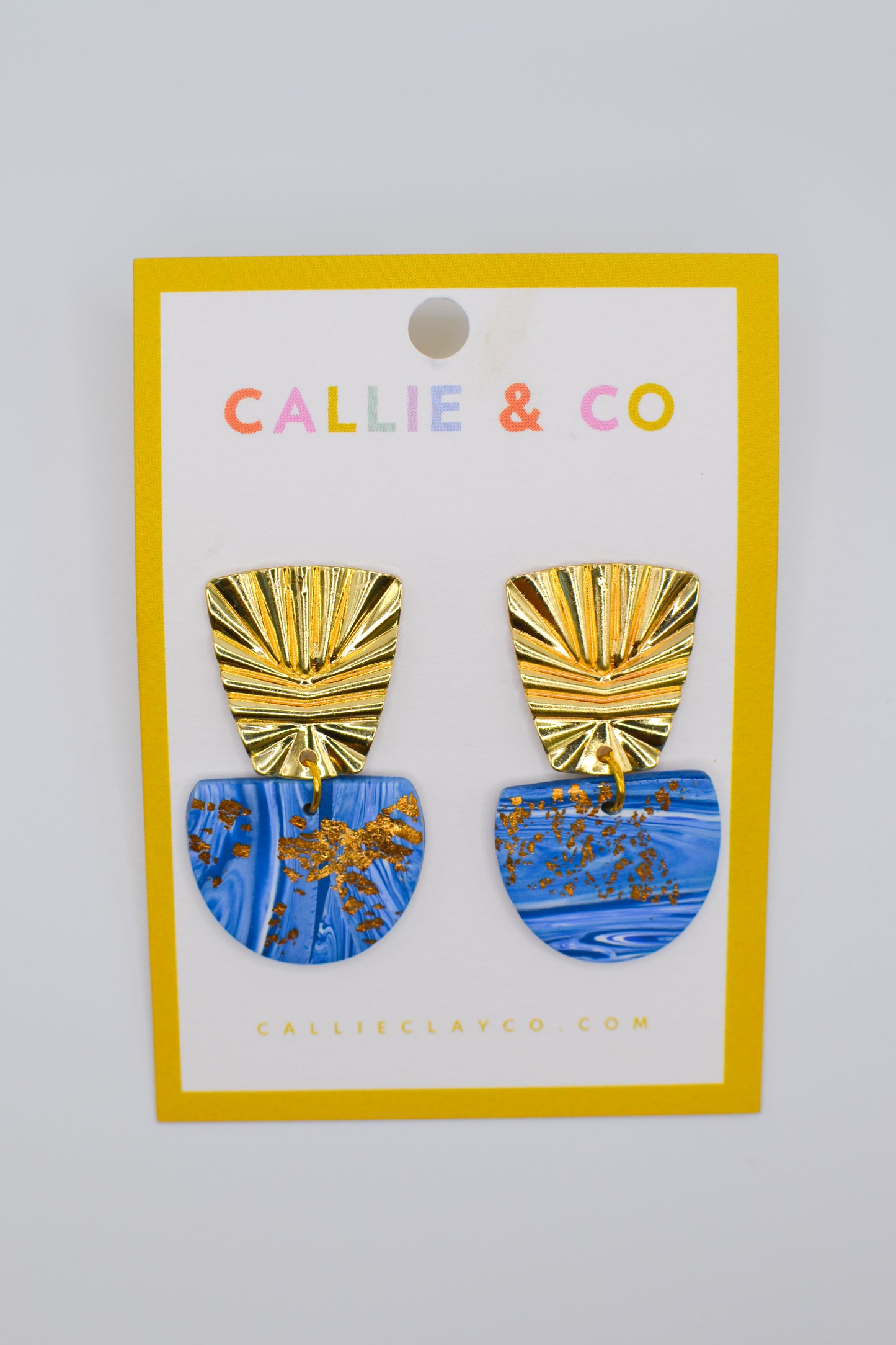 Art Deco Dangles | Blue & Gold