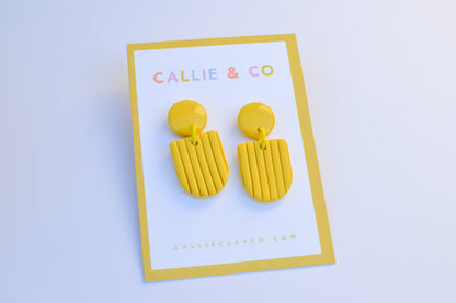 the rainbow collection | yellow textured dangles