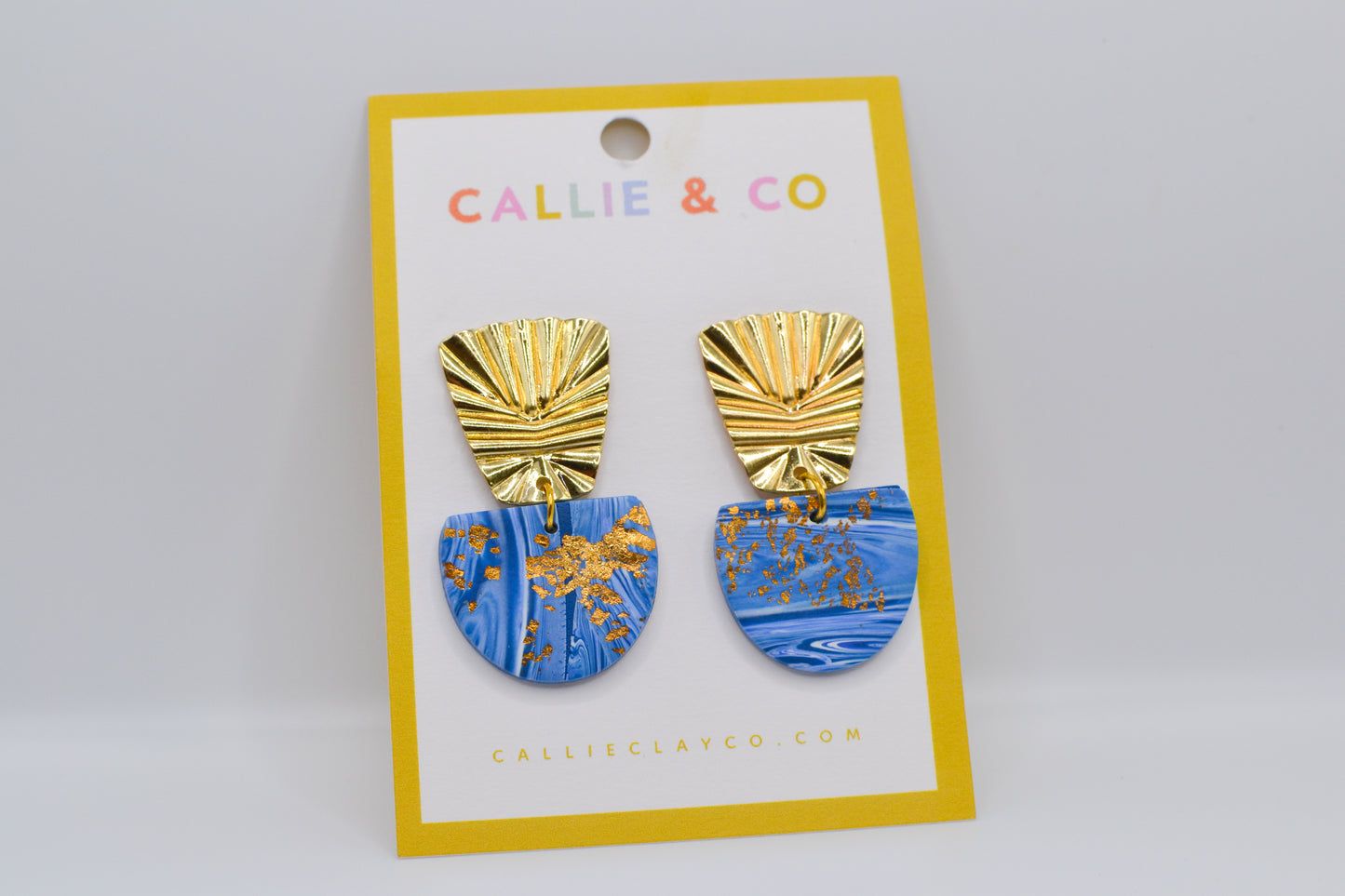 Art Deco Dangles | Blue & Gold