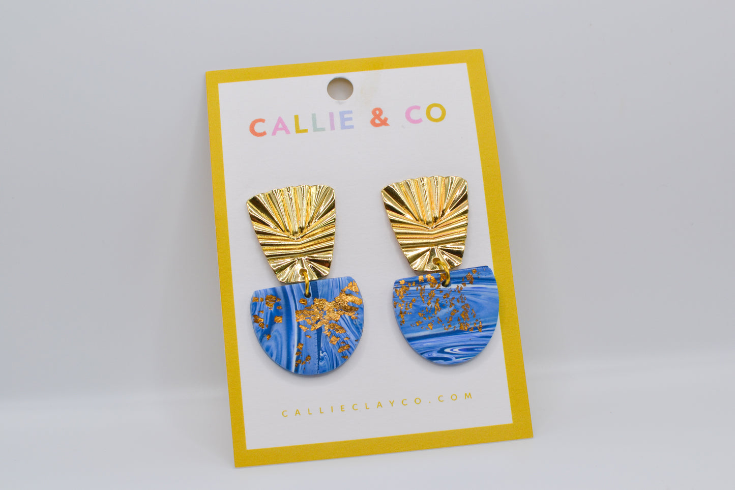 Art Deco Dangles | Blue & Gold