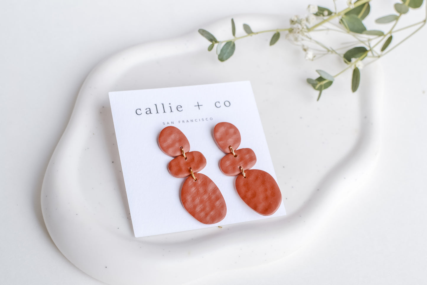 Cleo Earrings in Rust