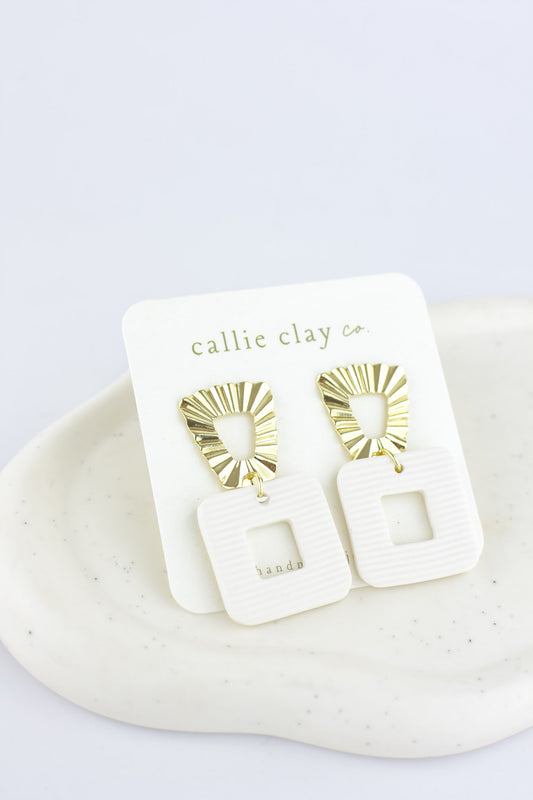 Grace Dangles | Gold & White